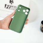 iPhone Series PU Leather Texture Case | Silicone Frame & Metal Camera Guard