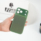 iPhone Series PU Leather Texture Case | Silicone Frame & Metal Camera Guard