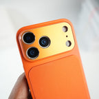 iPhone Series PU Leather Texture Case | Silicone Frame & Metal Camera Guard