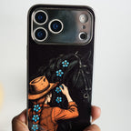 iPhone Series The Black Horse Chrome Plated Case Cover
