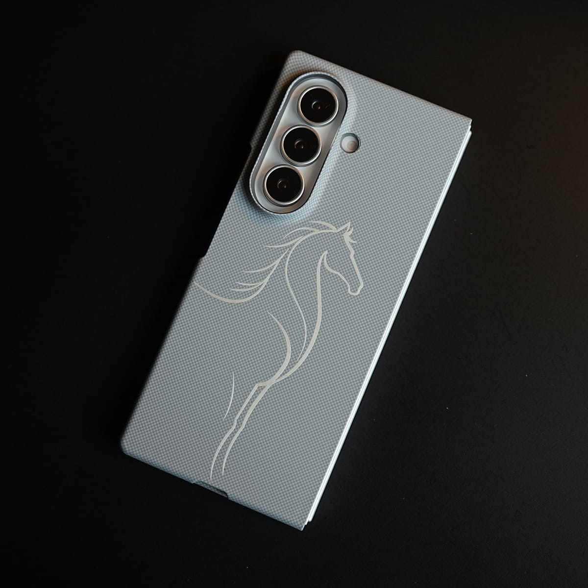 Aramid Design Hard Pc Case for Samsung Galaxy Z Fold 8 Ultra | MagSafe Cover | Horse