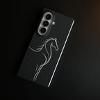 Aramid Design Hard Pc Case for Samsung Galaxy Z Fold 8 Ultra | MagSafe Cover | Horse