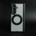 Magnetic Frosted Armor Case for Samsung Galaxy Z fold 8 Ultra | Rotating Metal Stand