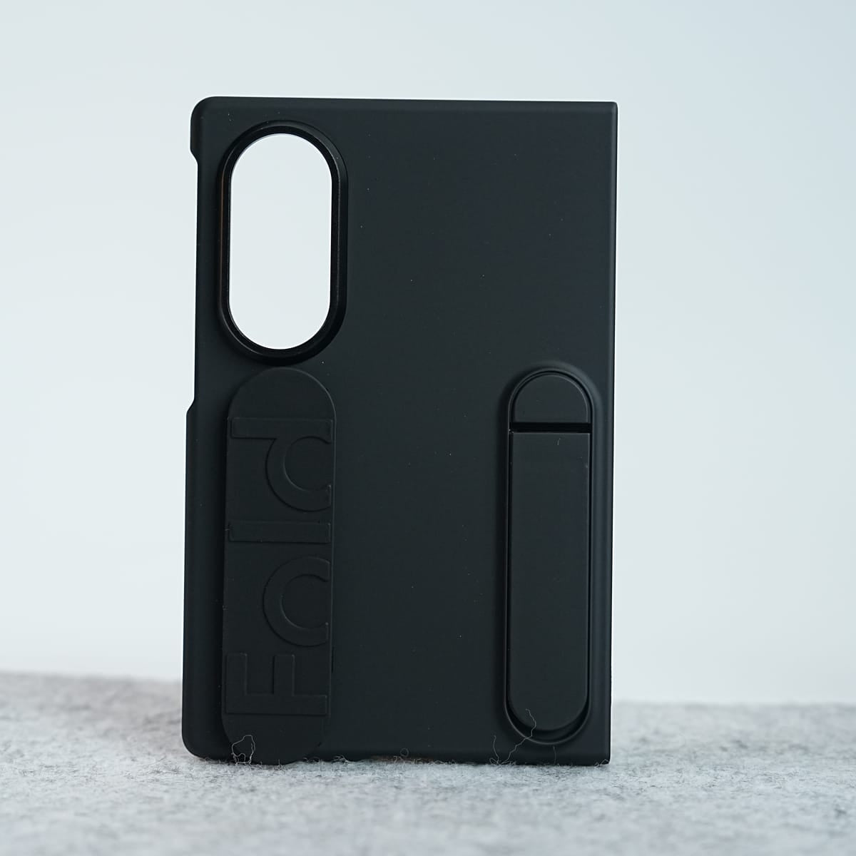 Matte Silicone Wrist Strap Case For Samsung Galaxy Z Fold 8 | Built in Kick Stand