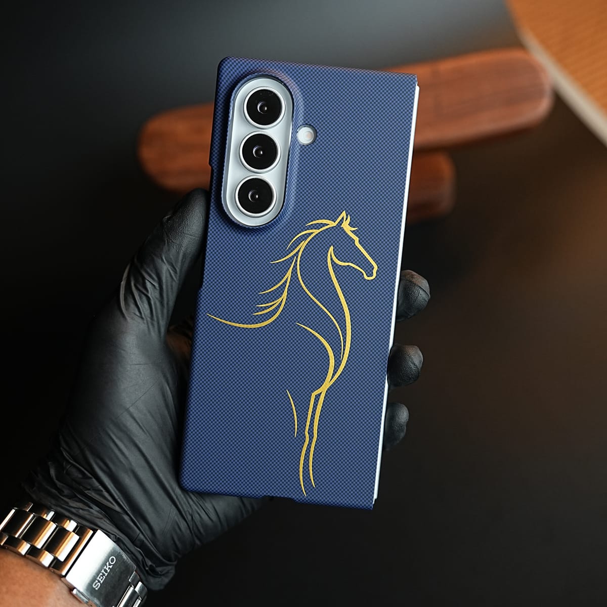 Aramid Design Hard Pc Case for Samsung Galaxy Z Fold 8 Ultra | MagSafe Cover | Horse