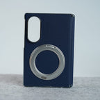 Premium Leather Texture Case For Galaxy Z Fold 8 | Foldable Ring Stand & Metal Camera Frame