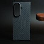 Carbon Fiber Texture Case for Samsung Galaxy Z Fold 8 Ultra | Magnetic Ring + 2 Ultra HD Tempered Glass