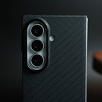Carbon Fiber Texture Case for Samsung Galaxy Z Fold 8 Ultra | Magnetic Ring + 2 Ultra HD Tempered Glass