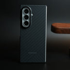 Carbon Fiber Texture Case for Samsung Galaxy Z Fold 8 Ultra | Magnetic Ring + 2 Ultra HD Tempered Glass
