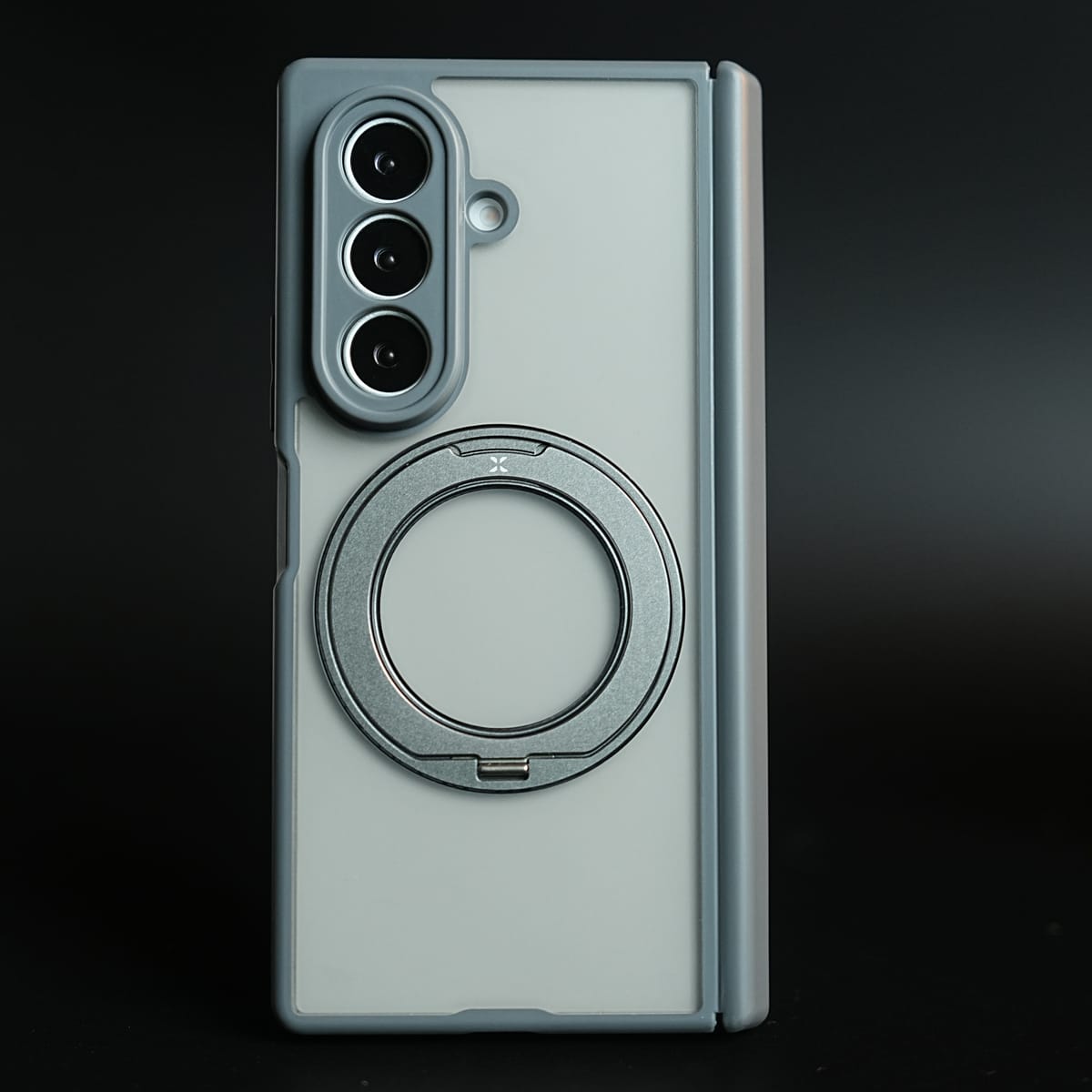 Magnetic Frosted Armor Case for Samsung Galaxy Z fold 8 Ultra | Rotating Metal Stand