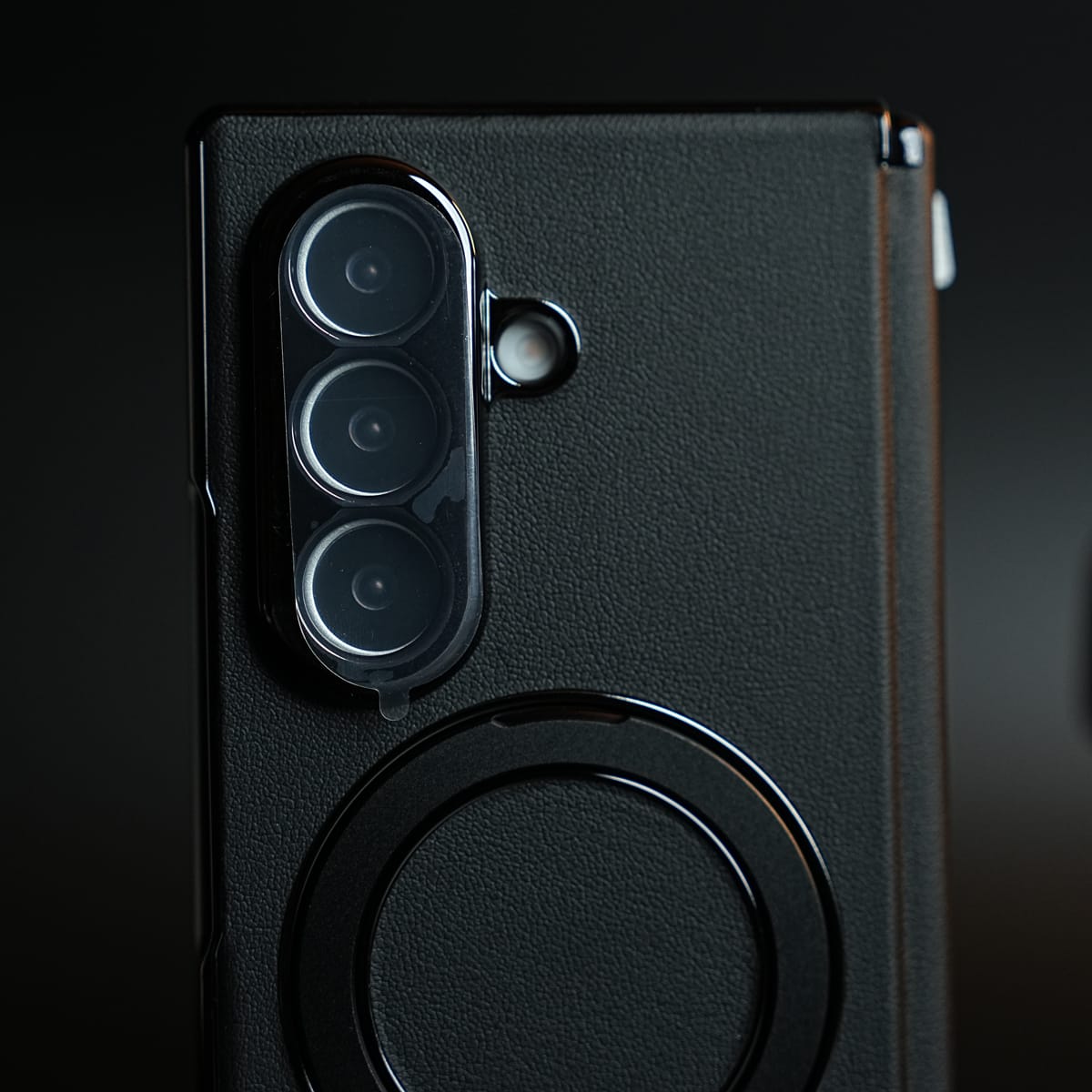 Leather Texture Case for Samsung Galaxy Z Fold 8 Ultra | Ring Stand & Screen Protector