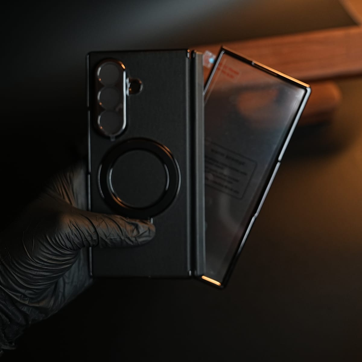 Leather Texture Case for Samsung Galaxy Z Fold 8 Ultra | Ring Stand & Screen Protector