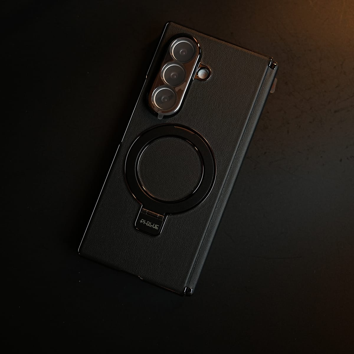 Leather Texture Case for Samsung Galaxy Z Fold 8 Ultra | Ring Stand & Screen Protector