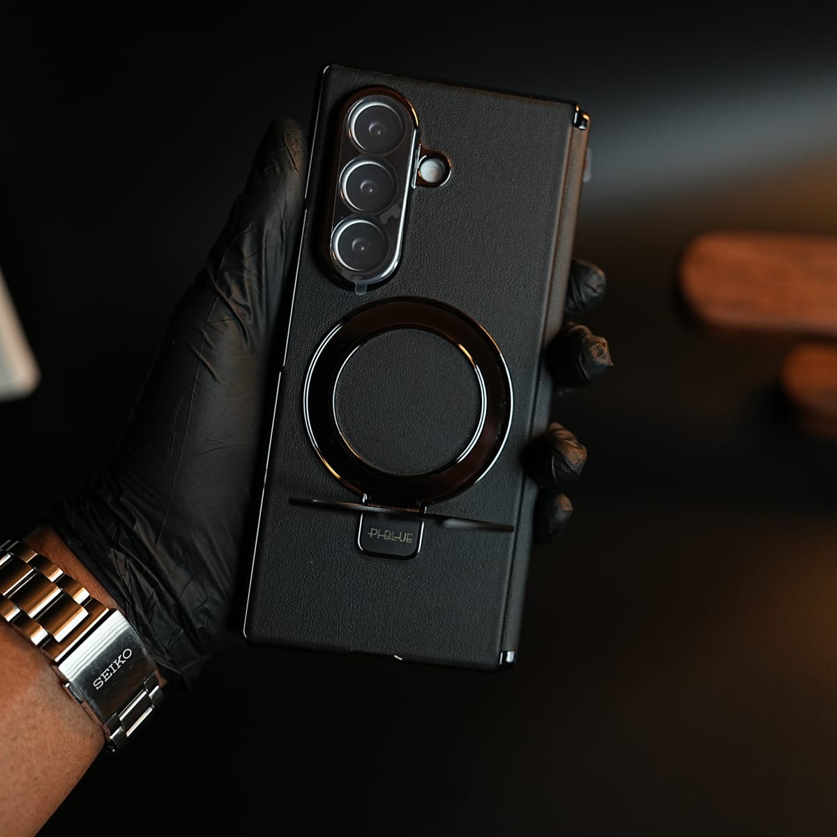 Leather Texture Case for Samsung Galaxy Z Fold 8 Ultra | Ring Stand & Screen Protector