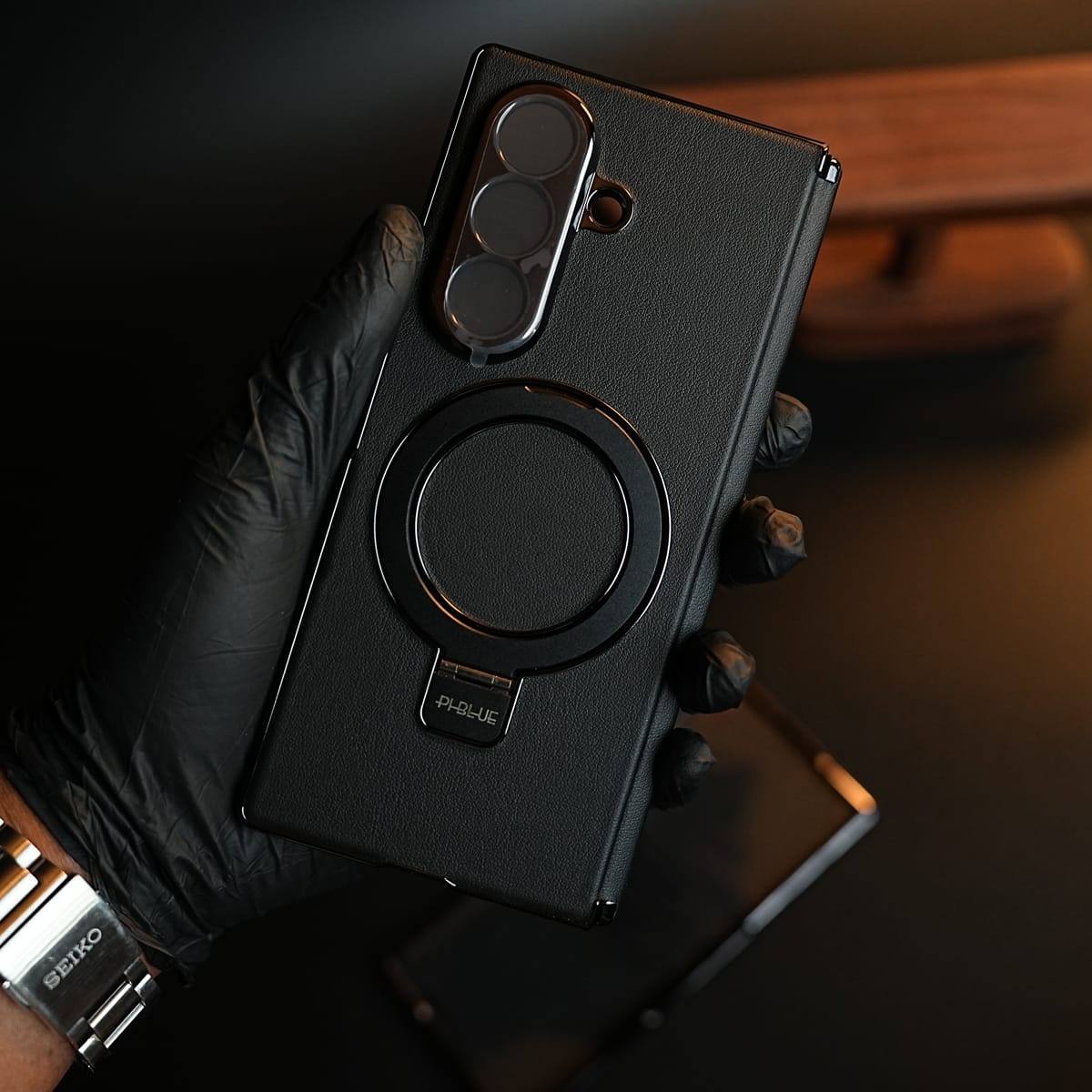 Leather Texture Case for Samsung Galaxy Z Fold 8 Ultra | Ring Stand & Screen Protector