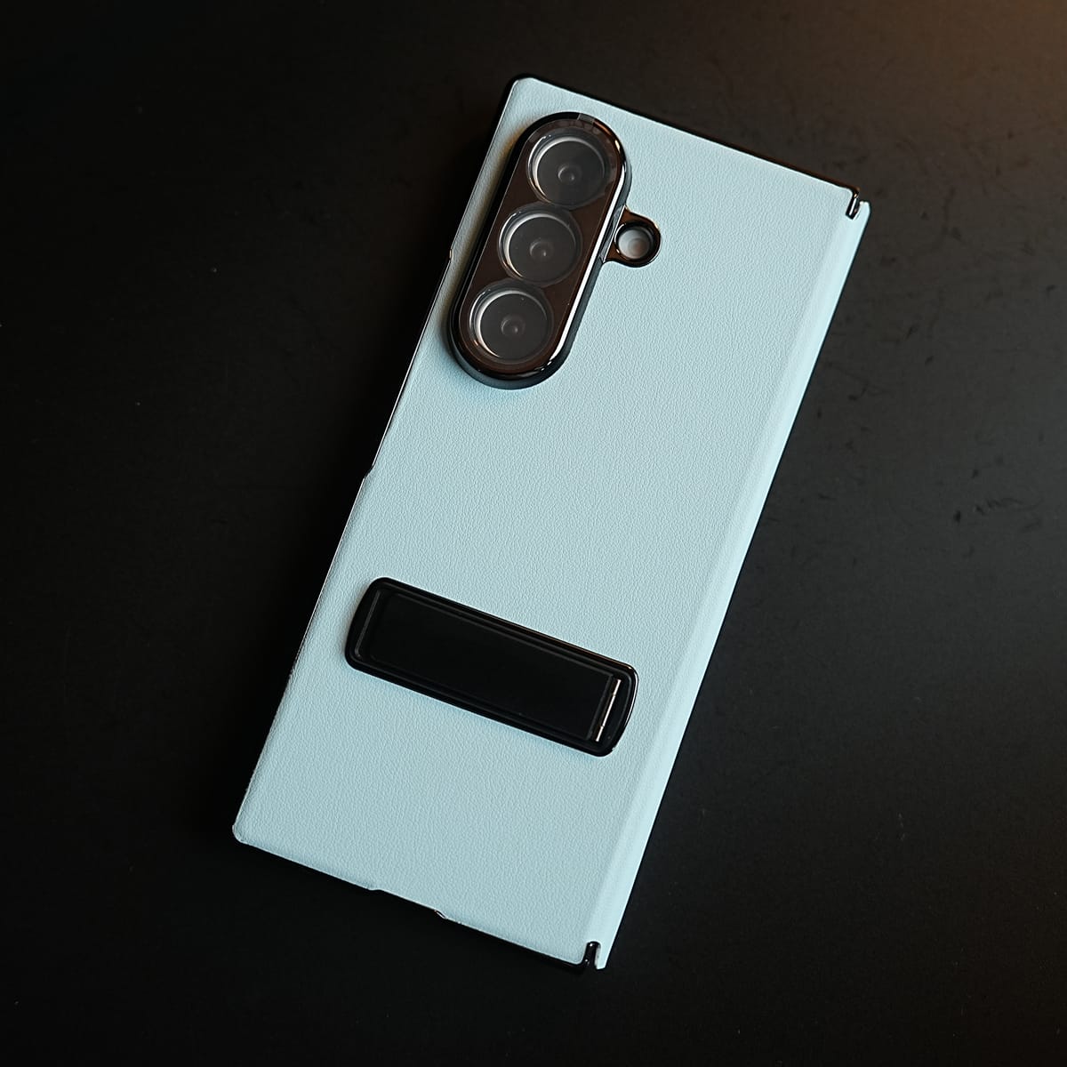 Leather Texture Full Cover Case for Galaxy Z Fold 8 Ultra | Built-In Metal Stand