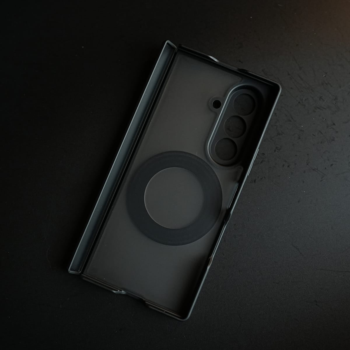 Magnetic Frosted Armor Case for Samsung Galaxy Z fold 8 Ultra | Rotating Metal Stand