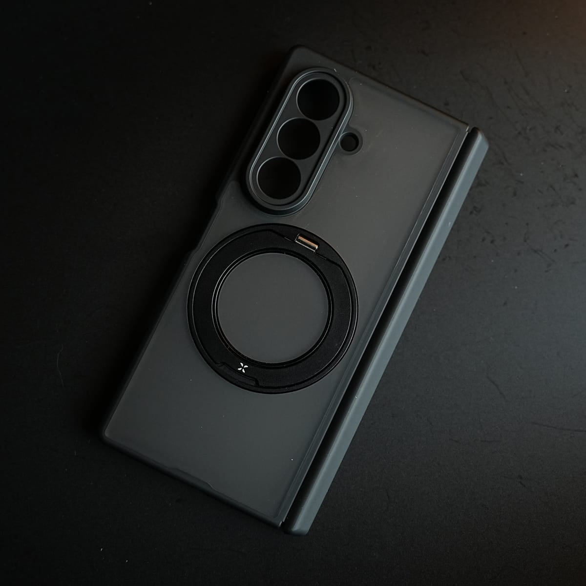 Magnetic Frosted Armor Case for Samsung Galaxy Z fold 8 Ultra | Rotating Metal Stand