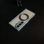 Magnetic Frosted Armor Case for Samsung Galaxy Z fold 8 Ultra | Rotating Metal Stand