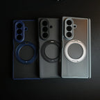 Magnetic Frosted Armor Case for Samsung Galaxy Z fold 8 Ultra | Rotating Metal Stand