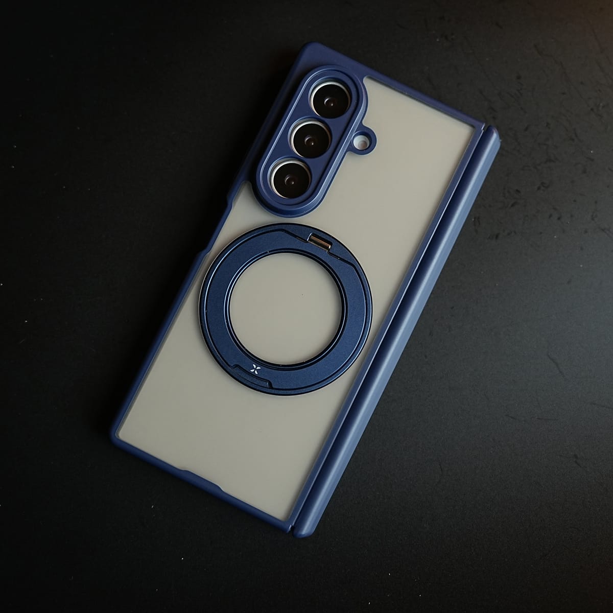Magnetic Frosted Armor Case for Samsung Galaxy Z fold 8 Ultra | Rotating Metal Stand
