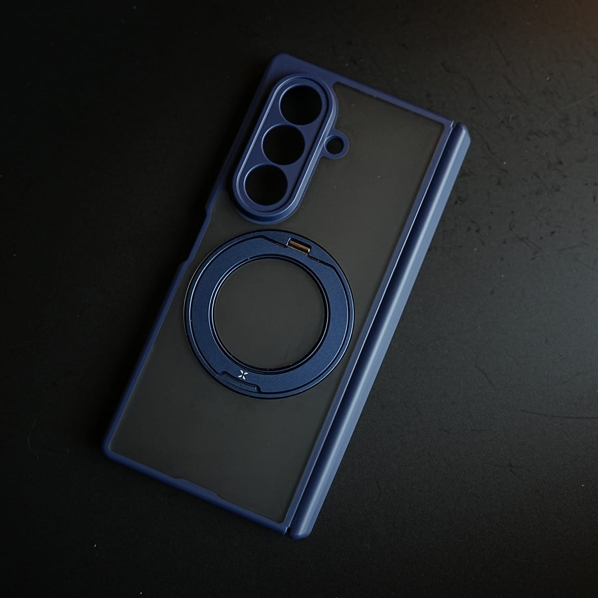 Magnetic Frosted Armor Case for Samsung Galaxy Z fold 8 Ultra | Rotating Metal Stand