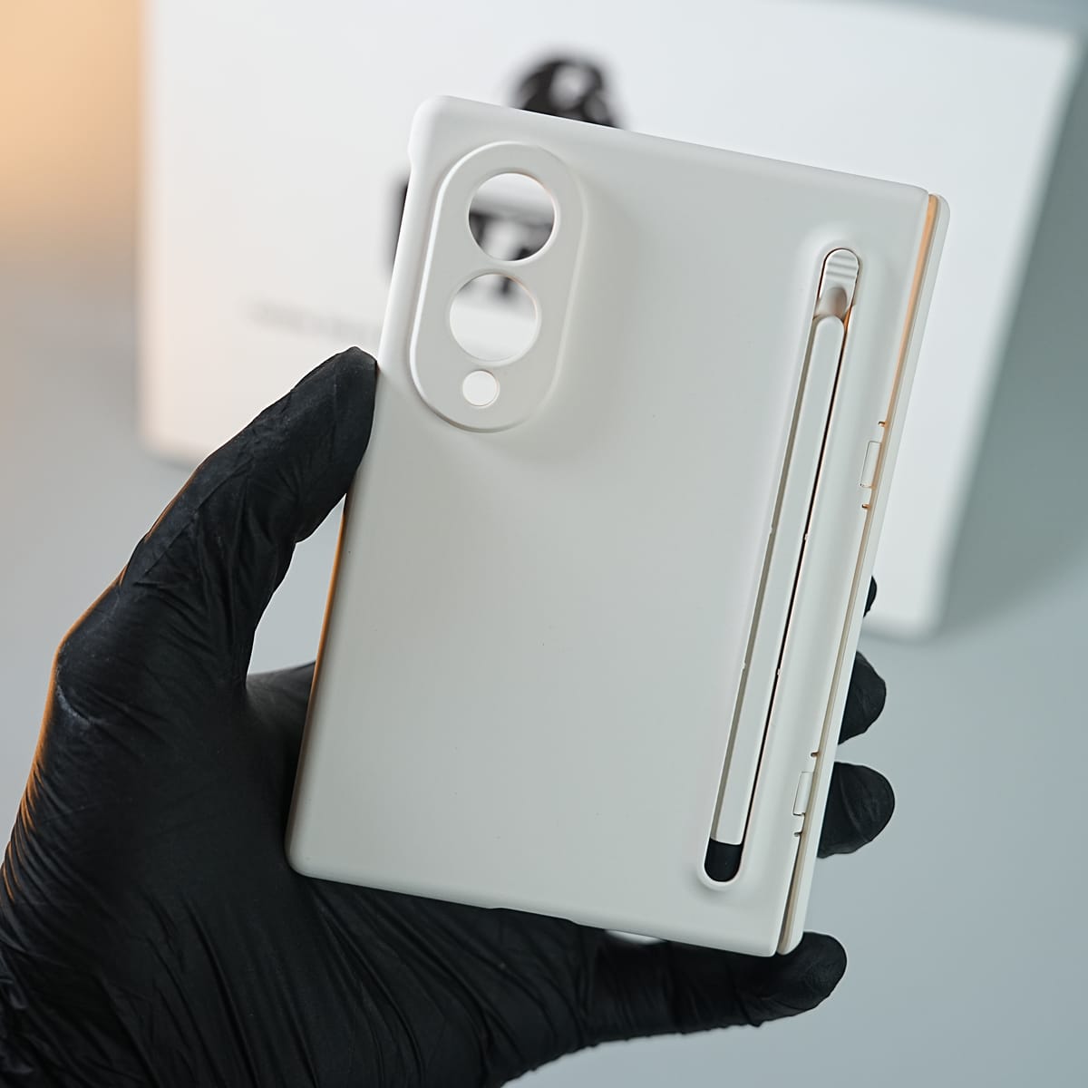 Matte Finish Case with Built-in Screen Protector For Samsung Galaxy Z Fold 8 | Full Hinge Protection & S Pen Holder