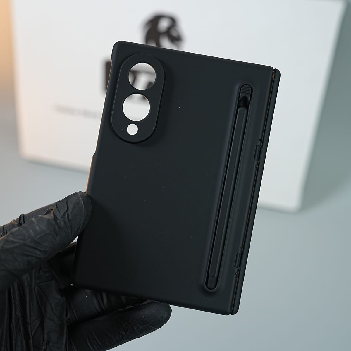 Matte Finish Case with Built-in Screen Protector For Samsung Galaxy Z Fold 8 | Full Hinge Protection & S Pen Holder