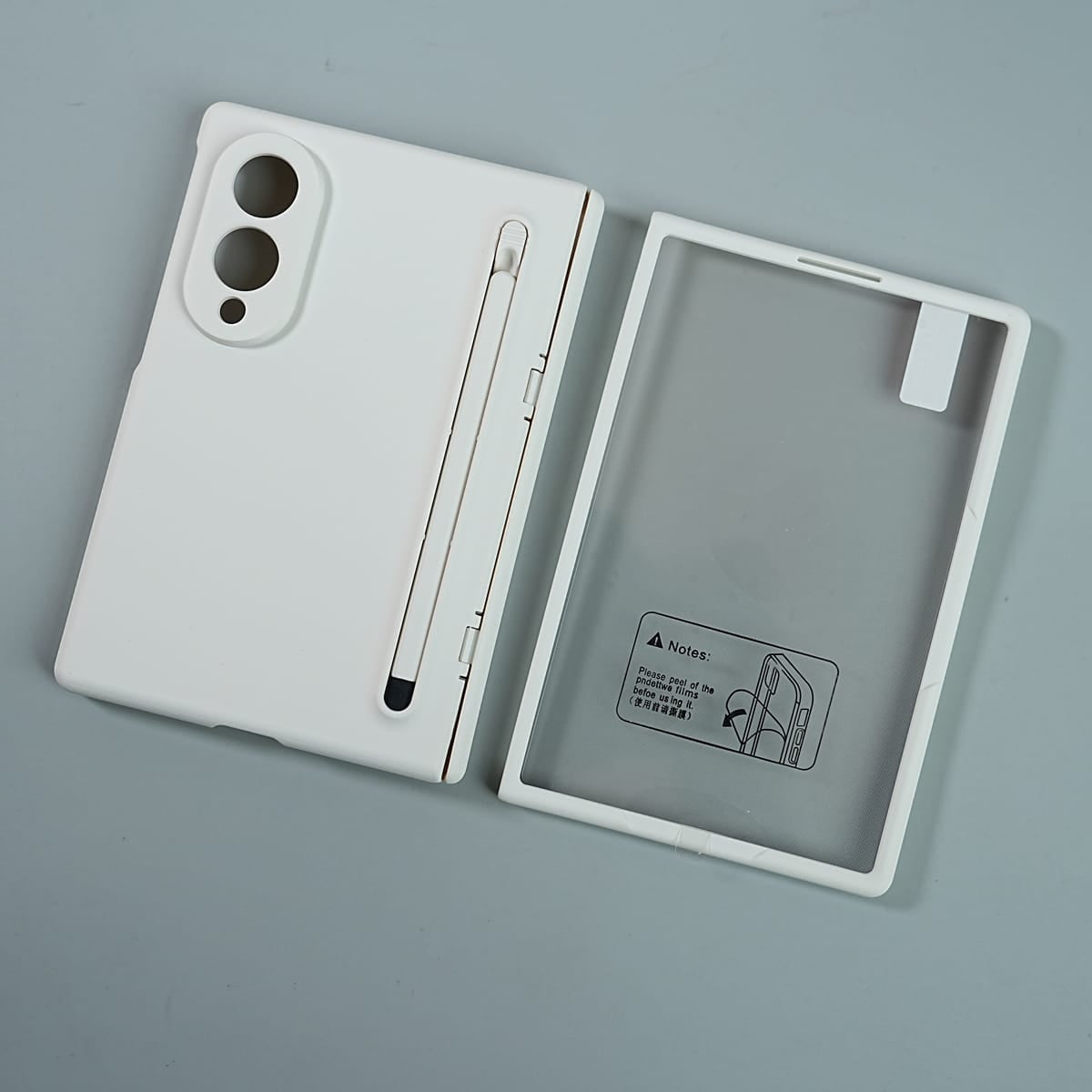 Matte Finish Case with Built-in Screen Protector For Samsung Galaxy Z Fold 8 | Full Hinge Protection & S Pen Holder