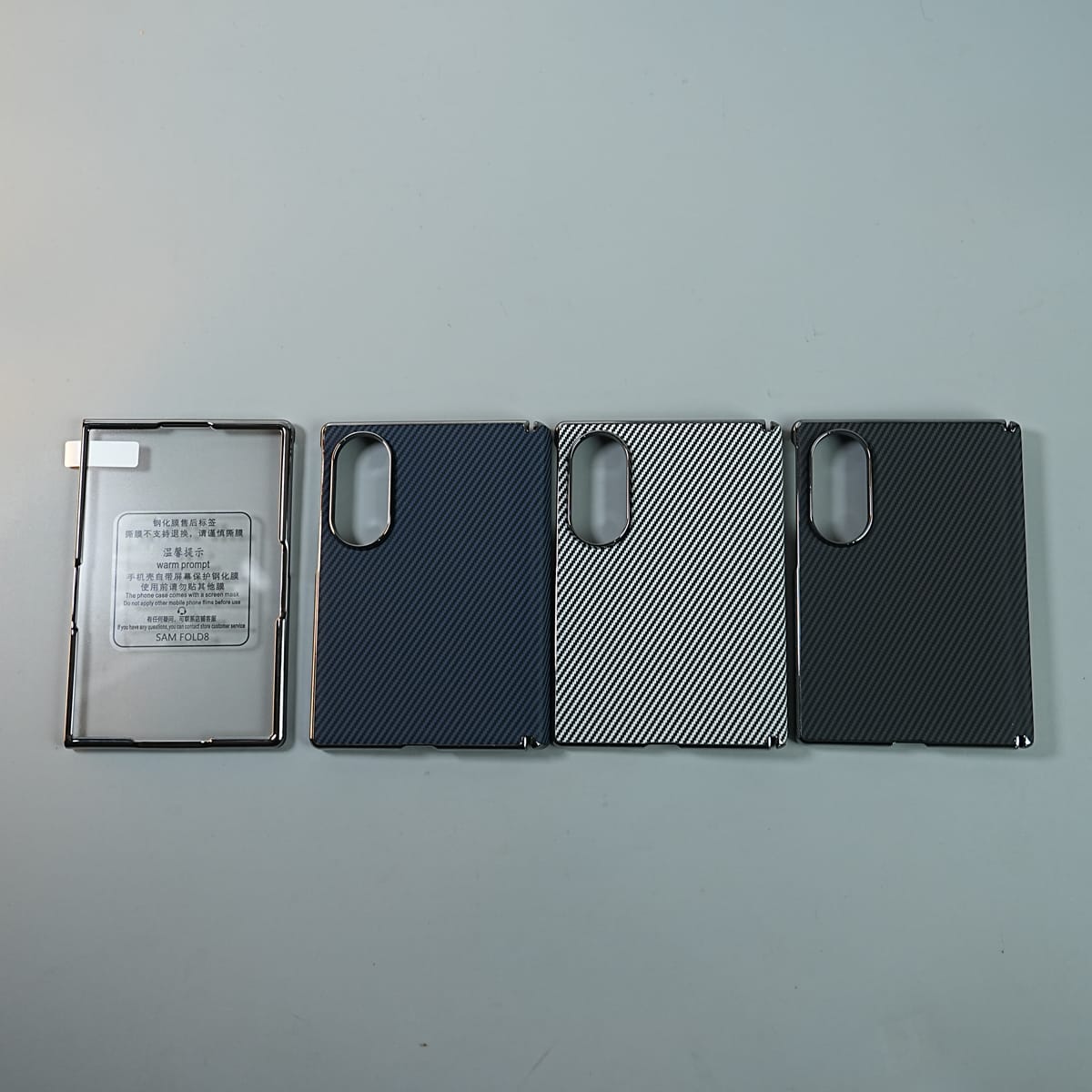 Matte Protective Case with Carbon Fiber Texture & Dual Protective Material For Galaxy Z Fold 8