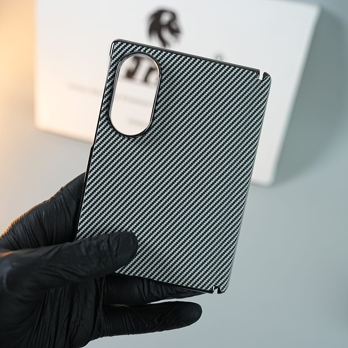 Matte Protective Case with Carbon Fiber Texture & Dual Protective Material For Galaxy Z Fold 8