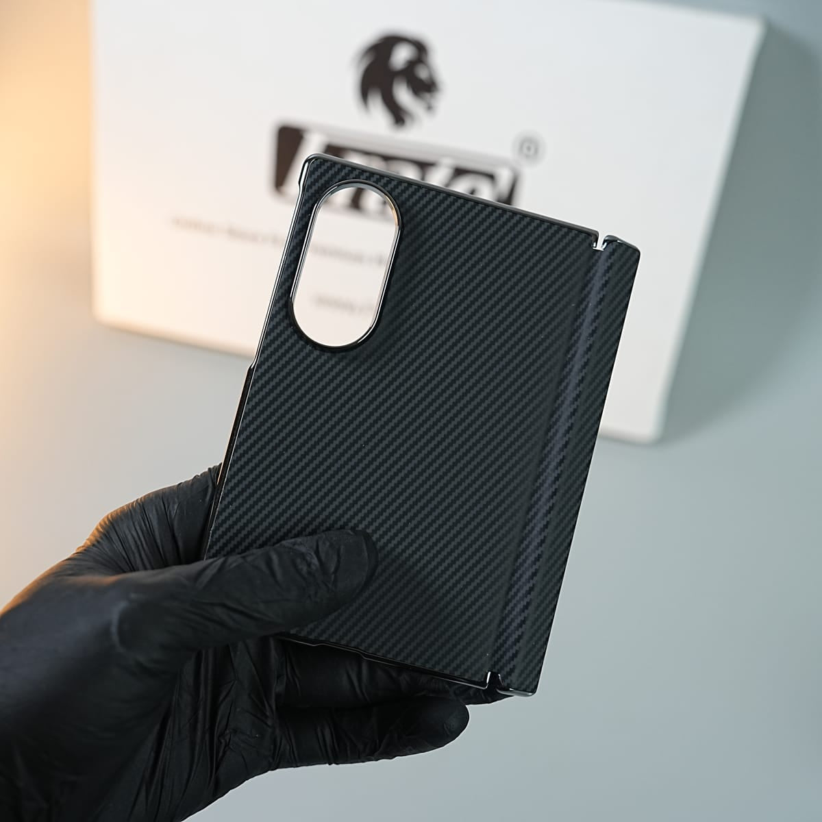 Matte Protective Case with Carbon Fiber Texture & Dual Protective Material For Galaxy Z Fold 8