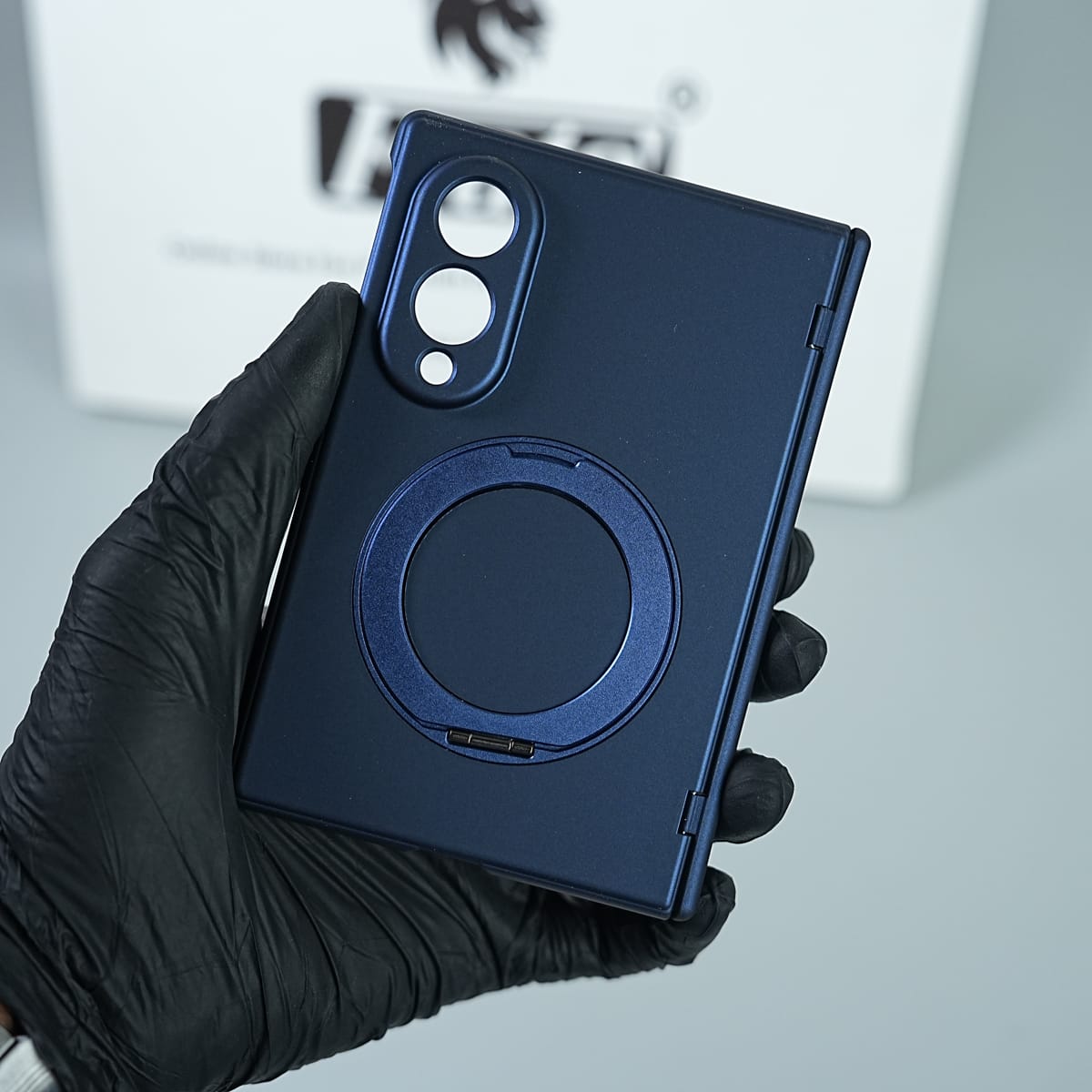 Matte Ring Stand Case For Samsung Galaxy Z Fold 8 | Built-in Screen Protector & Full Hinge Protection
