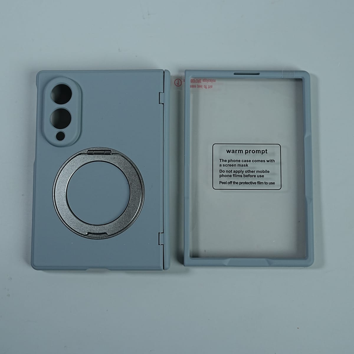 Matte Ring Stand Case For Samsung Galaxy Z Fold 8 | Built-in Screen Protector & Full Hinge Protection