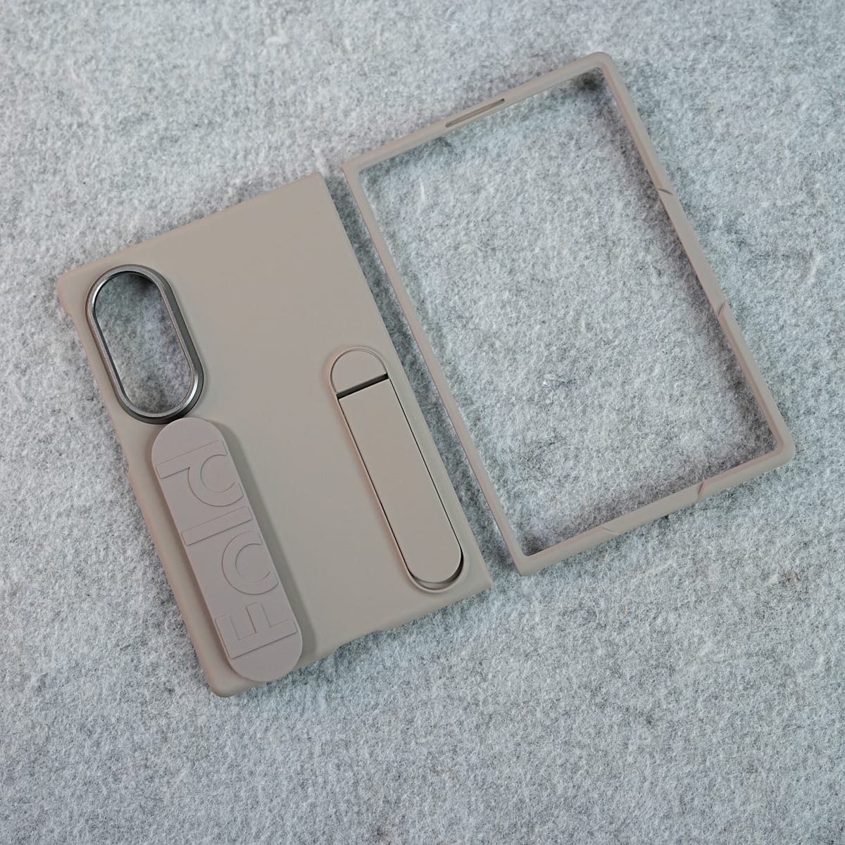 Matte Silicone Wrist Strap Case For Samsung Galaxy Z Fold 8 | Built in Kick Stand