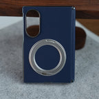 Premium Leather Texture Case For Galaxy Z Fold 8 | Foldable Ring Stand & Metal Camera Frame