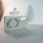 Premium Leather Texture Case For Galaxy Z Fold 8 | Foldable Ring Stand & Metal Camera Frame