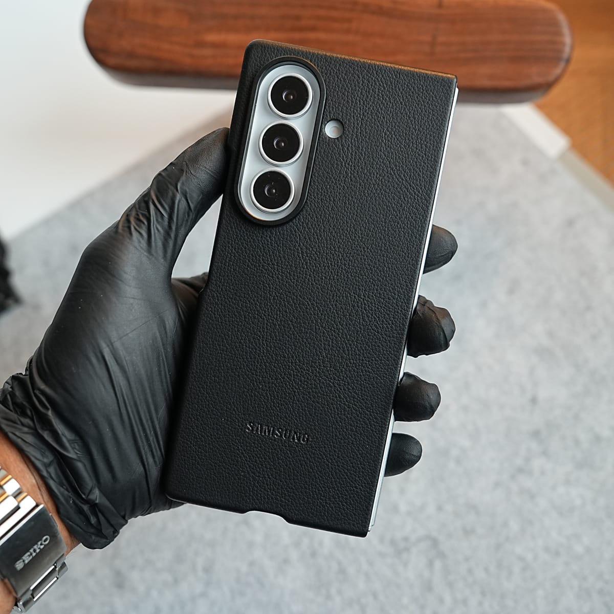 Premium Leather Texture Protective Case For Galaxy Z Fold 8 Ultra | Front Frame & Raised Camera Frame