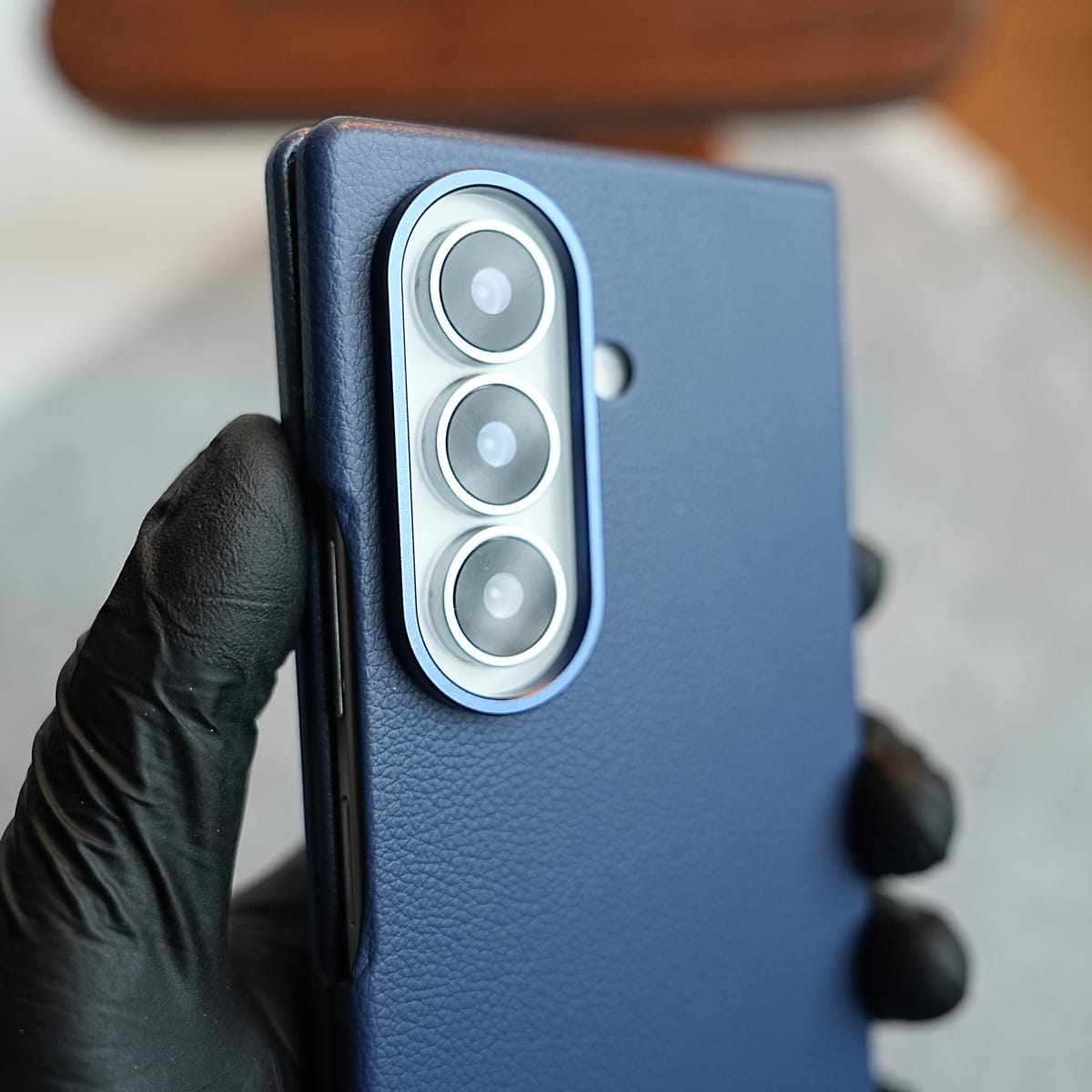 Premium Leather Texture Protective Case For Galaxy Z Fold 8 Ultra | Front Frame & Raised Camera Frame