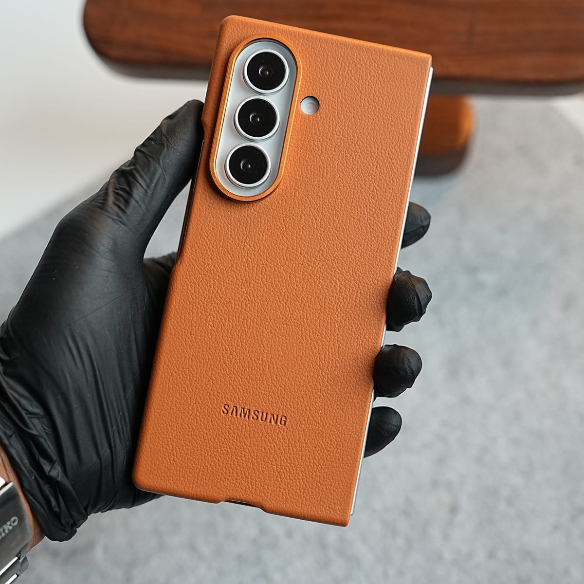Premium Leather Texture Protective Case For Galaxy Z Fold 8 Ultra | Front Frame & Raised Camera Frame