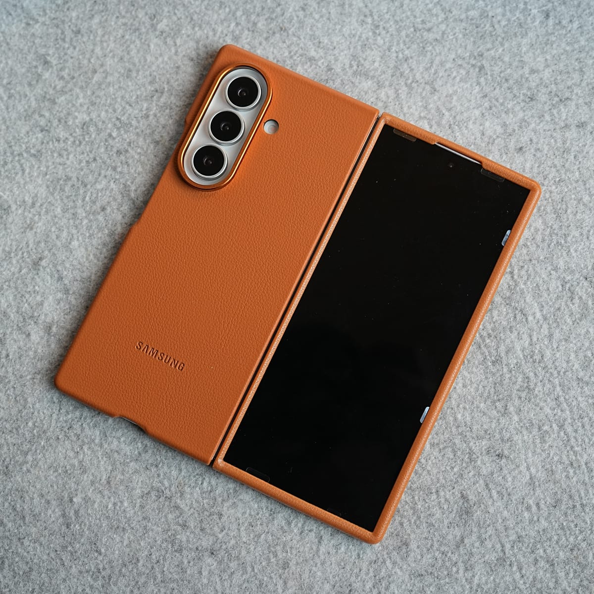 Premium Leather Texture Protective Case For Galaxy Z Fold 8 Ultra | Front Frame & Raised Camera Frame