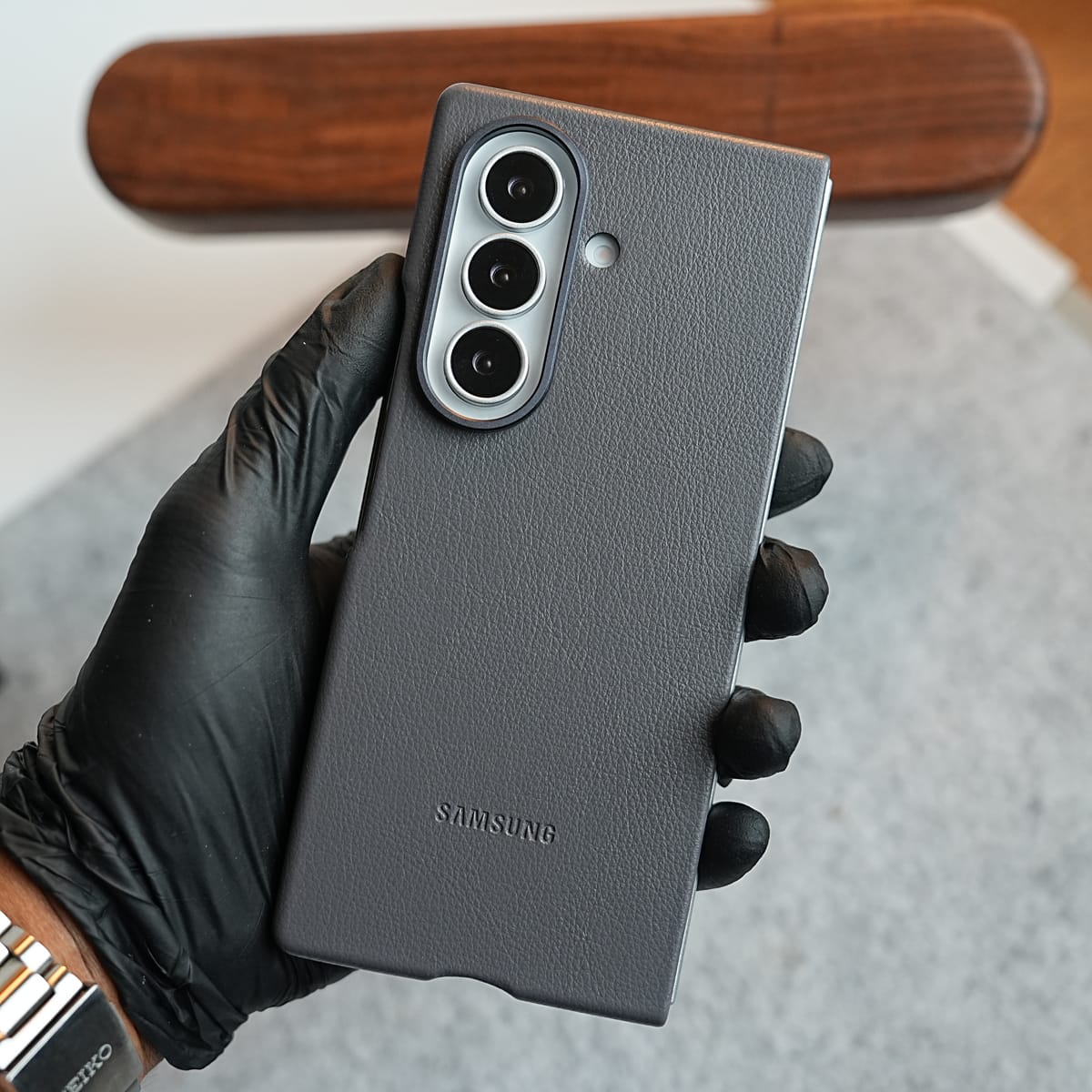 Premium Leather Texture Protective Case For Galaxy Z Fold 8 Ultra | Front Frame & Raised Camera Frame