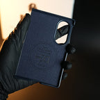 Stitched Leather Texture Case for Galaxy Z Fold 8 | Ring Stand and Front Frame