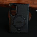 Stitched Leather Texture Case for Galaxy Z Fold 8 | Ring Stand and Front Frame