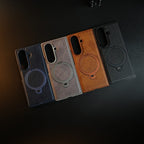 Stitched Leather Texture Case for Galaxy Z Fold 8 Ultra | Ring Stand and Front Frame