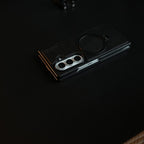 Stitched Leather Texture Case for Galaxy Z Fold 8 Ultra | Ring Stand and Front Frame
