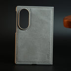 Stitched Leather Texture Case for Samsung Galaxy Z Fold 8 | Front Frame & Camera Protection