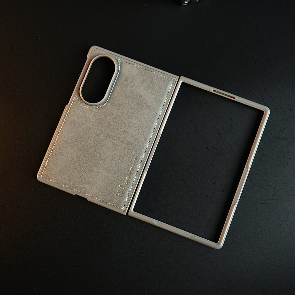 Stitched Leather Texture Case for Samsung Galaxy Z Fold 8 | Front Frame & Camera Protection