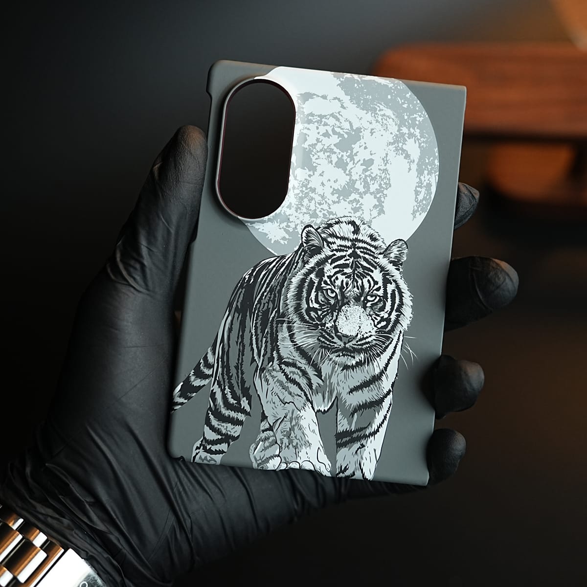 Tiger Printed Hard PC Cover for Samsung Galaxy Z Fold 8 with MagSafe | Shockproof Slim Protection