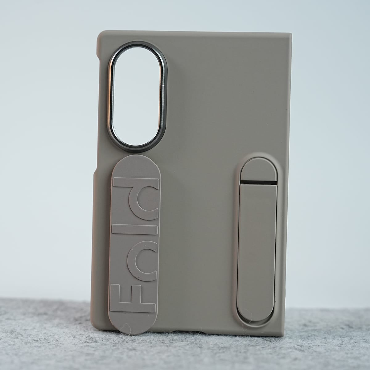 Matte Silicone Wrist Strap Case For Samsung Galaxy Z Fold 8 | Built in Kick Stand